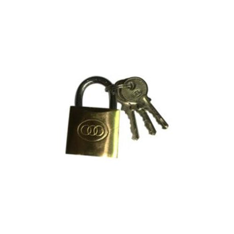 Tri-Circle KA261 brass padlock, 20mm with double locking, 3 keys, and compact design for versatile security solutions.