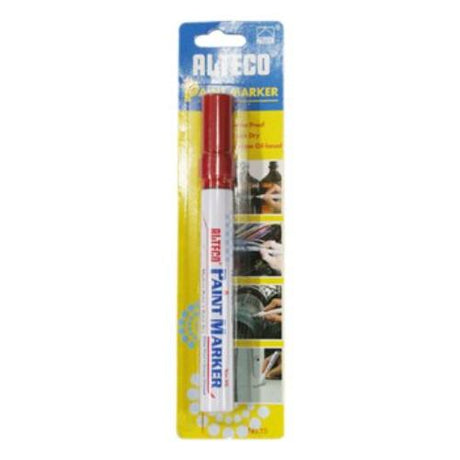 Alteco Paint Marker Red Blister Pack showcasing vibrant, waterproof markers ideal for versatile indoor and outdoor use.