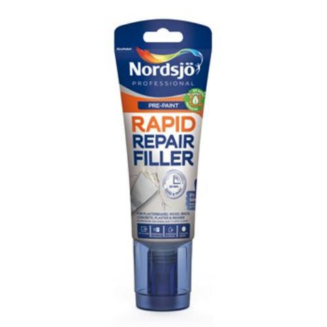 Nordsjo Professional Rapid Repair Filler tube, ideal for quick, effective wall and timber repairs with a smooth finish.