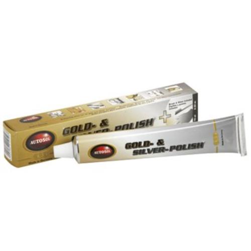 Autosol Gold & Silver Polish 100g/75ml: premium polish for restoring shine and protecting gold, silver, and platinum items.