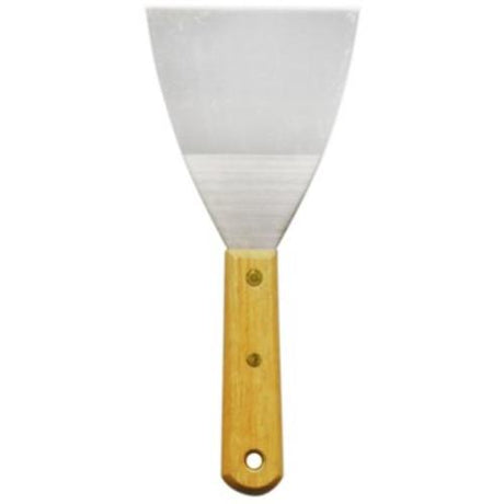 Worldwide Steel Paint Scraper with a 50mm blade and wooden handle, ideal for painting, stripping, and filling tasks.