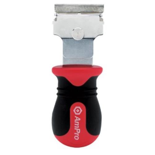 AmPro Stubby Scraper 114mm with soft grip handle for precision scraping in tight spaces, using single edge blades.