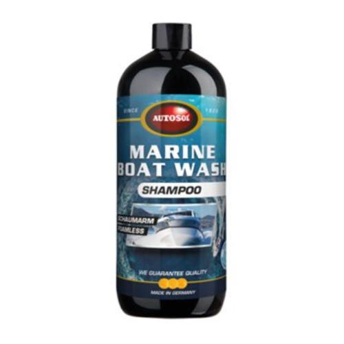 Autosol Boat Wash Low Foam 1L: eco-friendly marine cleaner for boats, low foam, pH neutral, biodegradable, effective against grease.