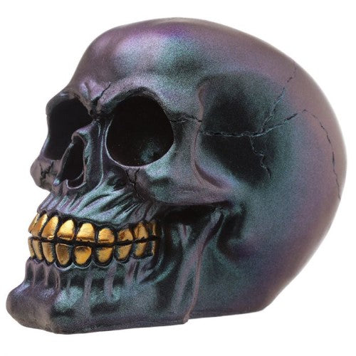 Decoration - Dark Metallic & Gold Skull (Set of 2 Assorted)