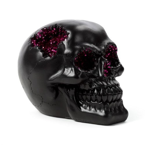 Ornament - Black Crystal Cave Skull (Set of 2 Assorted)