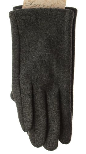 Large grey viscose stretch gloves with touch screen fingers, designed for comfort and style, suitable for most hand sizes.