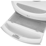 Whisper-quiet, smart cat litter box in Leo Gray with large waste drawer and safety features for modern pet care.