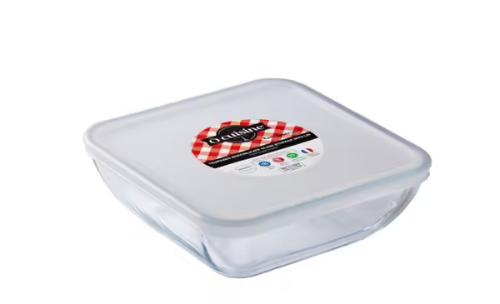 O'CUISINE - Square dish w/ lid 20x20x7cm, 1.6L