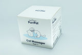 "Flipside Pettecc Cat Massager in Pearl, offering gentle kneading for relaxation, easy one-button use, and USB recharge."