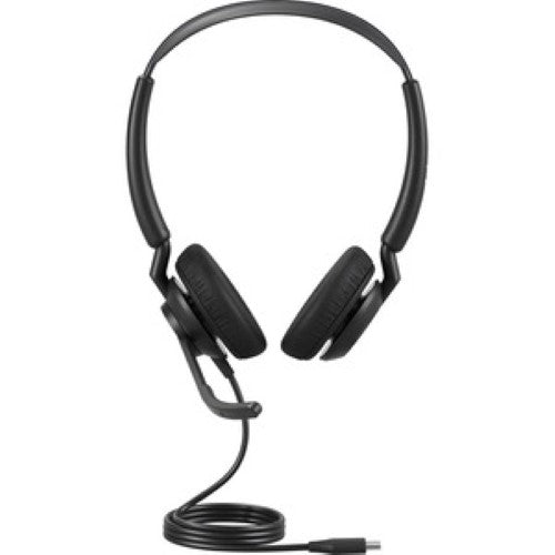 Engage 50 II UC Stereo USB-C headset with boom microphone, noise-isolating ear-cups, and Busylight for clear communication.