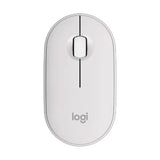 Pebble Mouse - Logitech 2 M350s (Tonal White)