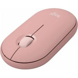 Logitech Pebble Mouse 2 M350s in Tonal Rose, featuring a minimalist design, 4000 DPI sensor, and eco-friendly materials.