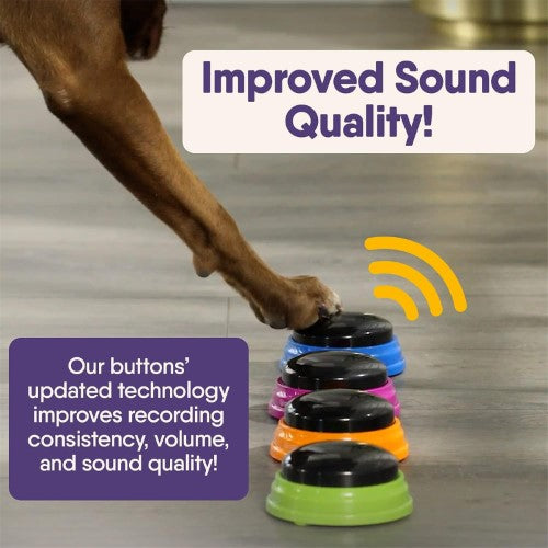 Talking Pet Starter Set with 4 recordable buttons for dogs to enhance communication and teach essential commands.