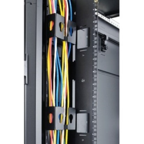 APC AR7710 Mounting Bracket in black, designed for efficient cable management in server and data center setups.