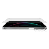 Clear CaseMate iPhone 15 Pro Max case offering military-grade protection with a sleek design for style and durability.