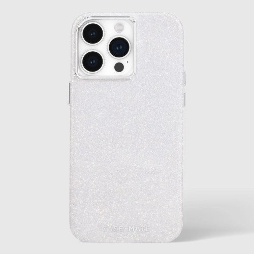 Iridescent shimmer smartphone case for iPhone 15 Pro Max, offering 12ft drop protection and MagSafe compatibility.