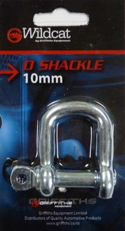 Durable 10mm D shackle for outdoor and marine use, ideal for connecting ropes and rigging securely.