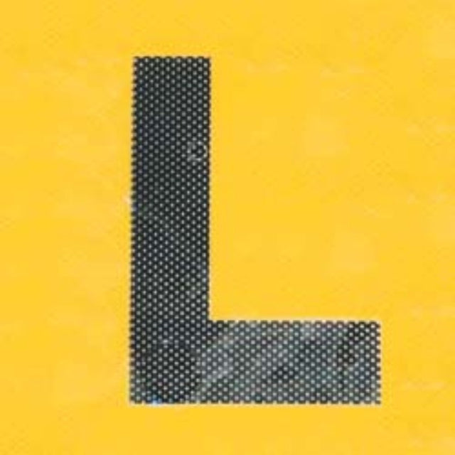 Bright yellow static cling 'L' plates for learner drivers, easy to apply and remove, ensuring high visibility and safety.