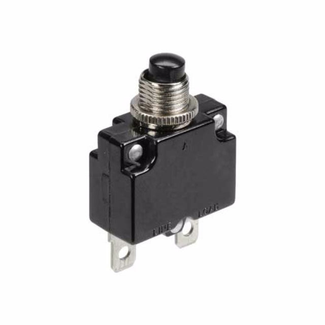 Narva C/Break Panel Mount Manual Reset 5A circuit breaker, compact design for reliable overload and short circuit protection.