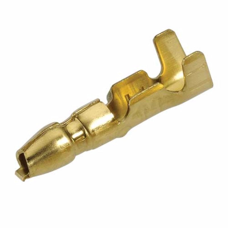 Narva 4mm non-insulated male bullet connectors in a pack of 100, ideal for automotive and electrical projects.