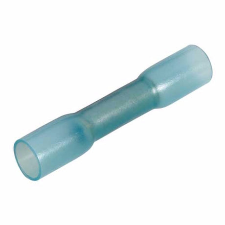 Narva H/Shrink Term Joiner in blue, pack of 50, features heat shrink terminals for secure, water-resistant electrical connections.