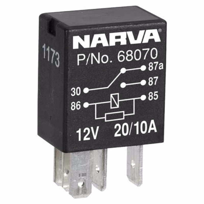 Narva - Relay Micro 12v 5 Pin 20/10amp