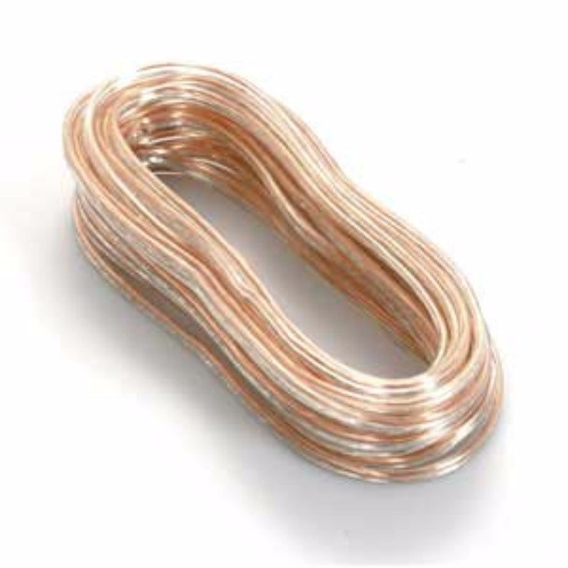 Clear 7m speaker cable featuring ultra-pure copper and flexible PVC jacket for superior sound clarity and durability.