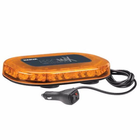 Compact amber LED mini maglight for enhanced visibility and safety in 12/24v vehicles, durable and easy to install.