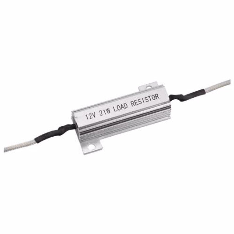 Narva 12v 21w Load Resistor Twin Pack for LED upgrades, prevents flickering, includes connectors and durable heat sink.