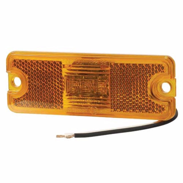 Narva LED 12/24V amber side marker light, ultra-slim design, ADR compliant, IP66/IP68 rated for durability and visibility.