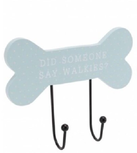 Light blue dog lead wall hooks set of 2, perfect for organizing pet essentials with stylish assorted designs.
