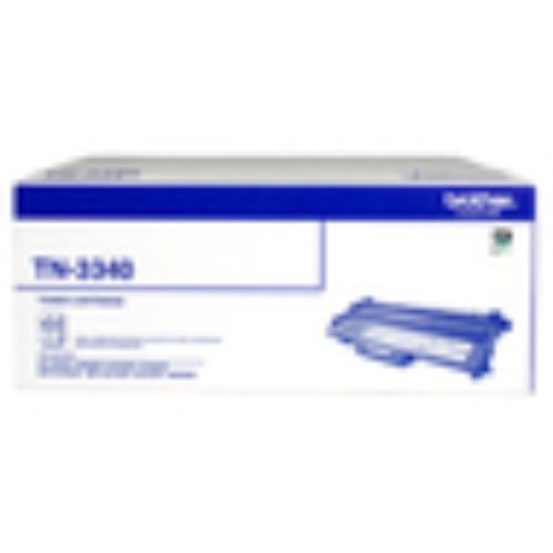 Original Brother TN3340 Mono Laser Toner cartridge, high-yield black toner for up to 8,000 pages of sharp, clear printing.