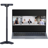 Jabra PanaCast Table Stand in black, a stable freestanding accessory for versatile video conferencing setups.