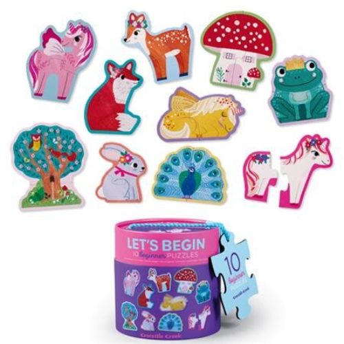 Unicorn-themed puzzle set in a charming canister, designed for toddlers to enhance cognitive skills and creativity.