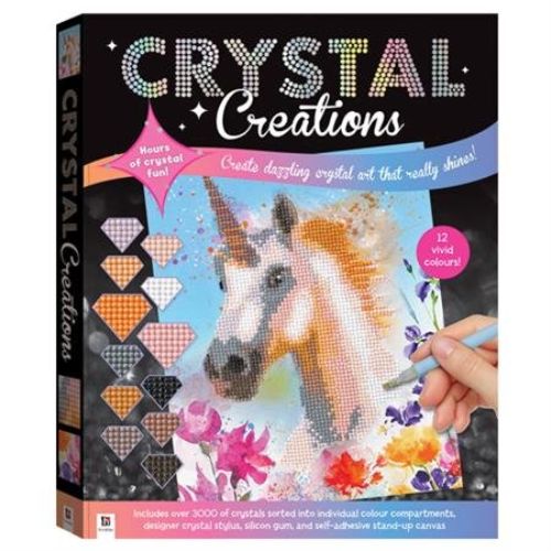 Colorful crystal art kit featuring a whimsical unicorn design, perfect for creative DIY projects for all ages.