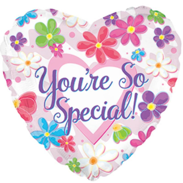 Air-filled 9" balloon featuring vibrant flower design, perfect for celebrating loved ones on any occasion.