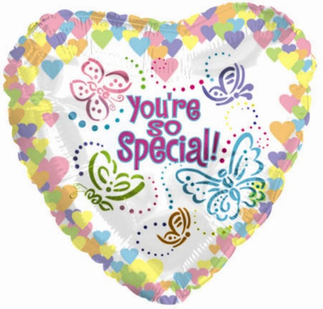 Air-filled 9" balloon featuring a vibrant butterfly design, perfect for celebrations and heartfelt sentiments.