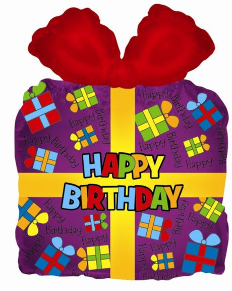 Vibrant 14-inch air-filled balloon with "Happy Birthday" design, perfect for festive celebrations and party decorations.