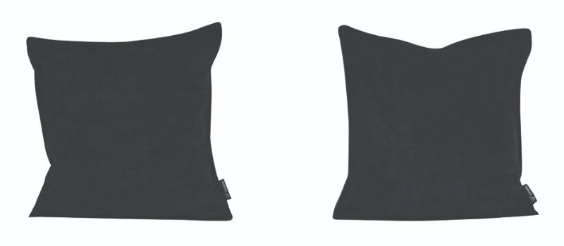 Elegant 44cm black sand cushion cover with DTM invisible zipper, made from durable polyester for versatile home decor.