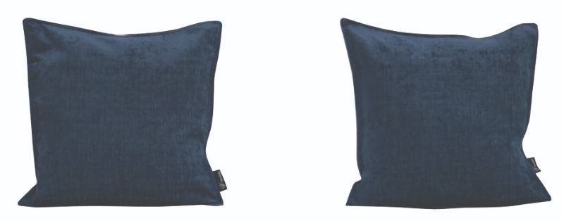 Oxford Square Cushion Cover in Korora Blue, 44cm, featuring a DTM invisible zipper for seamless style and comfort.