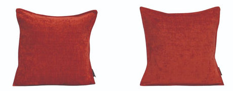 Harakeke Red Oxford Square Cushion Cover, 44cm, featuring an elegant design and invisible zipper for stylish home decor.