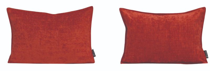 Harakeke Red cushion cover 35cm x 50cm with DTM invisible zipper, showcasing New Zealand's vibrant landscapes.