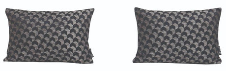 Cushion cover in Black Sand, 35cm x 50cm, features DTM invisible zipper for a sleek, stylish home accent.