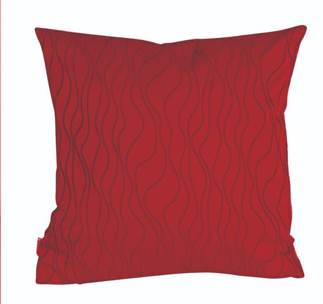 Ruby cushion cover, 43cm square, made of durable polyester with DTM zipper, perfect for enhancing home décor and comfort.