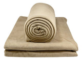 Super King polar fleece blanket (285cm) in plush polyester, soft, anti-pill, machine washable, perfect for cozy warmth.