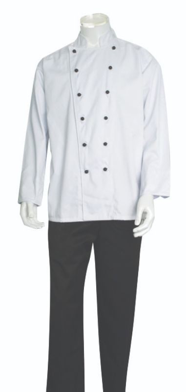 Black XL chef pants with elastic drawstring waist, pockets, easy-care fabric, and stain resistance for culinary professionals.