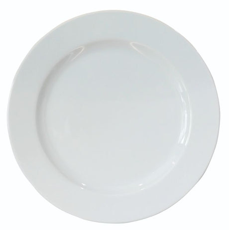 Elegant 26cm Royal Porcelain dinner plate, ideal for everyday use and special occasions, microwave and dishwasher safe.