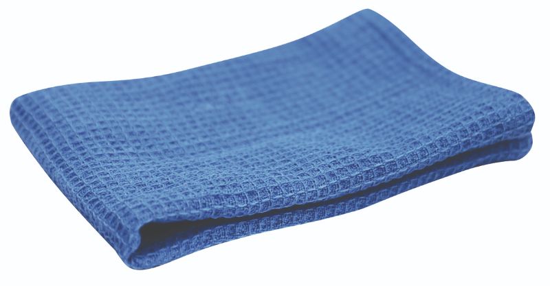 Commercial Cotton Dish Cloth in blue, 35cm, made of 100% cotton for absorbency, durability, and minimal lint.