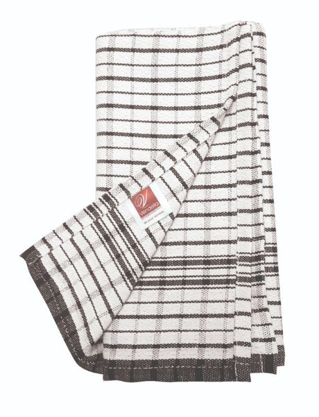 Charcoal Cutler Tea Towel, 83cm x 57cm, 100% cotton, highly absorbent, quick-drying, minimal lint, stylish kitchen accent.