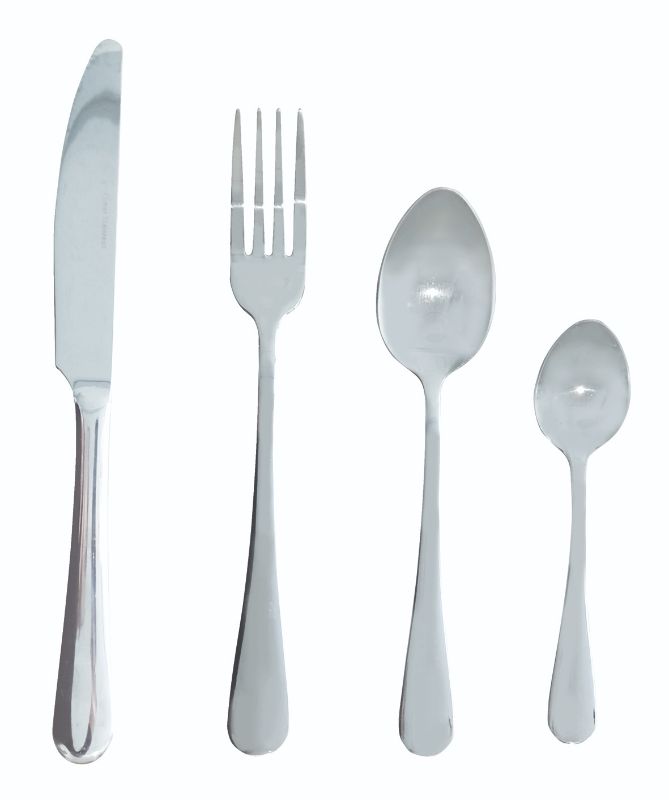 Elegant Cutler table fork made of 18/10 stainless steel with smooth edges and high-polish finish for refined dining.